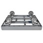 Preview: KISTENROLLER EASY 600x400 RAL 7037 grau