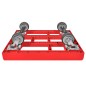 Preview: KISTENROLLER EASY 600x400 RAL 3000 rot