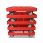 Preview: KISTENROLLER EASY 600x400 RAL 3000 rot