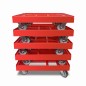 Preview: KISTENROLLER EASY 600x400 RAL 3000 rot