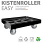 Preview: KISTENROLLER EASY 600x400 RAL 9004 schwarz