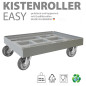 Preview: KISTENROLLER EASY 600x400 RAL 7037 grau