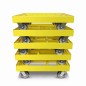 Preview: KISTENROLLER EASY 600x400 RAL 1021 gelb