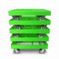 Preview: KISTENROLLER EASY 600x400 RAL 6018 grün