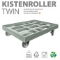 Preview: KISTENROLLER TWIN 800x600 RAL 7037 grau