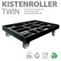 Preview: KISTENROLLER TWIN 800x600 RAL 9004 schwarz