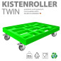 Preview: KISTENROLLER TWIN 800x600 RAL 6018 grün