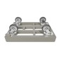 Preview: KISTENROLLER PRO 600x400 RAL 7037 grau