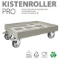 Preview: KISTENROLLER PRO 600x400 RAL 7037 grau