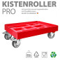 Preview: KISTENROLLER PRO 600x400 RAL 3000 rot