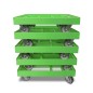 Preview: KISTENROLLER EASY 600x400 RAL 6018 grün