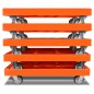 Preview: KISTENROLLER TWIN 800x600 RAL 2004  orange