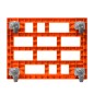 Preview: KISTENROLLER TWIN 800x600 RAL 2004  orange