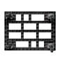Preview: KISTENROLLER TWIN 800x600 RAL 9004 schwarz