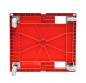 Preview: ROLLPLATTE 820x715 RAL 3000 rot