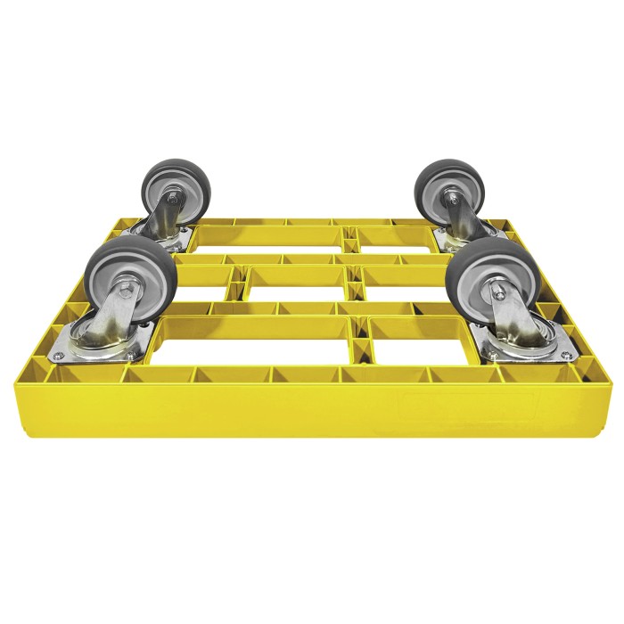 KISTENROLLER EASY 600x400 RAL 1021 gelb