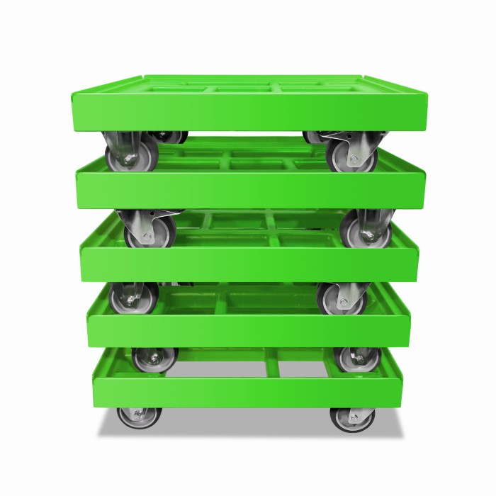 KISTENROLLER EASY 600x400 RAL 6018 grün