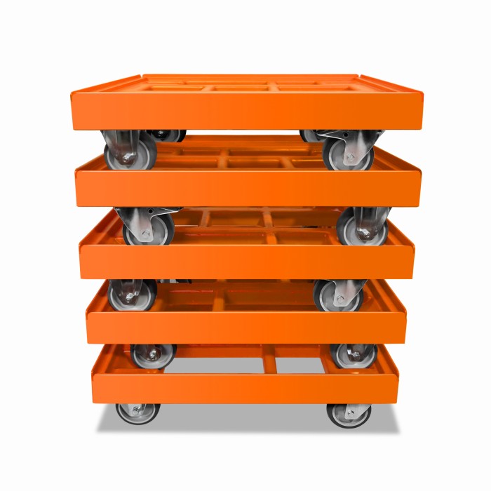 KISTENROLLER EASY 600x400 RAL 2004 orange