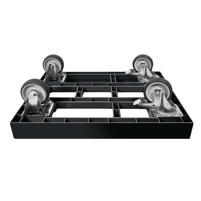 KISTENROLLER EASY 600x400 RAL 9004 schwarz