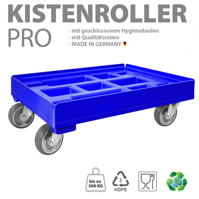 KISTENROLLER PRO 600x400 RAL 5010 enzianblau
