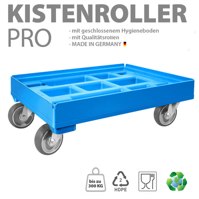 KISTENROLLER PRO 600x400 RAL 5012 lichtblau