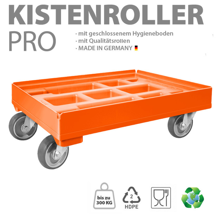 KISTENROLLER PRO 600x400 RAL 2004 orange