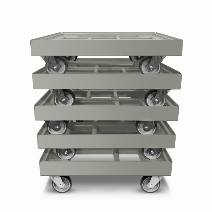 KISTENROLLER EASY 600x400 RAL 7037 grau
