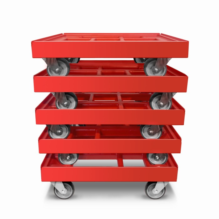 KISTENROLLER EASY 600x400 RAL 3000 rot