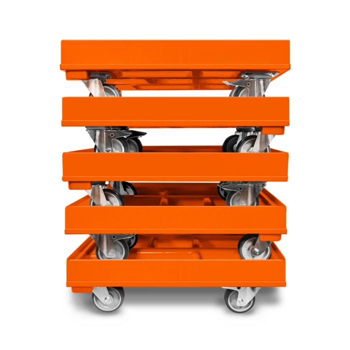 KISTENROLLER PRO 600x400 RAL 2004 orange