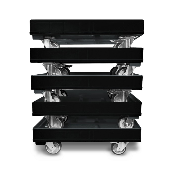 KISTENROLLER PRO 600x400 RAL 9004 schwarz