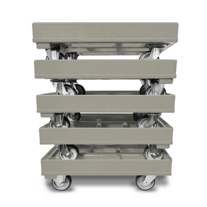 KISTENROLLER PRO 600x400 RAL 7037 grau