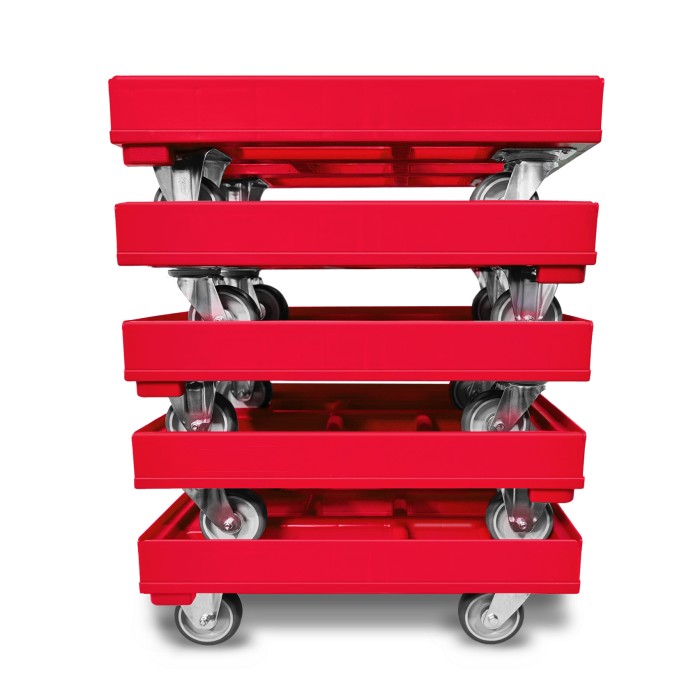 KISTENROLLER PRO 600x400 RAL 3000 rot