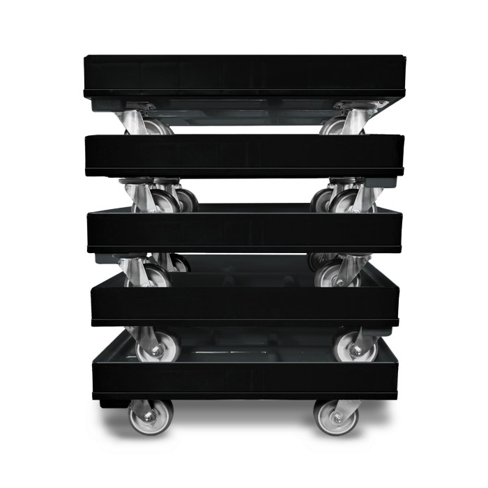 KISTENROLLER PRO 600x400 RAL 9004 schwarz