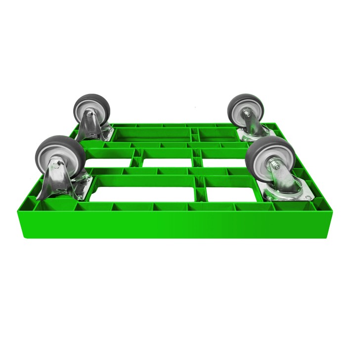 KISTENROLLER EASY 600x400 RAL 6018 grün