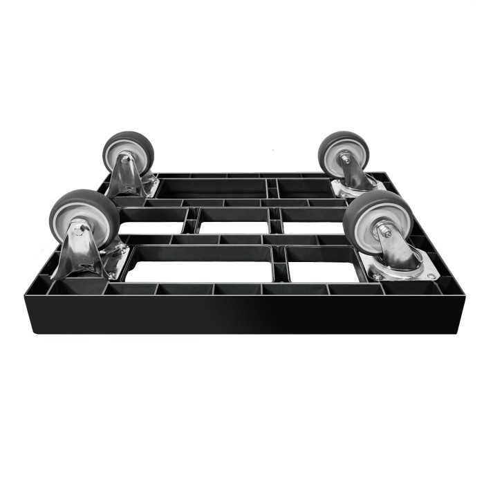 KISTENROLLER EASY 600x400 RAL 9004 schwarz