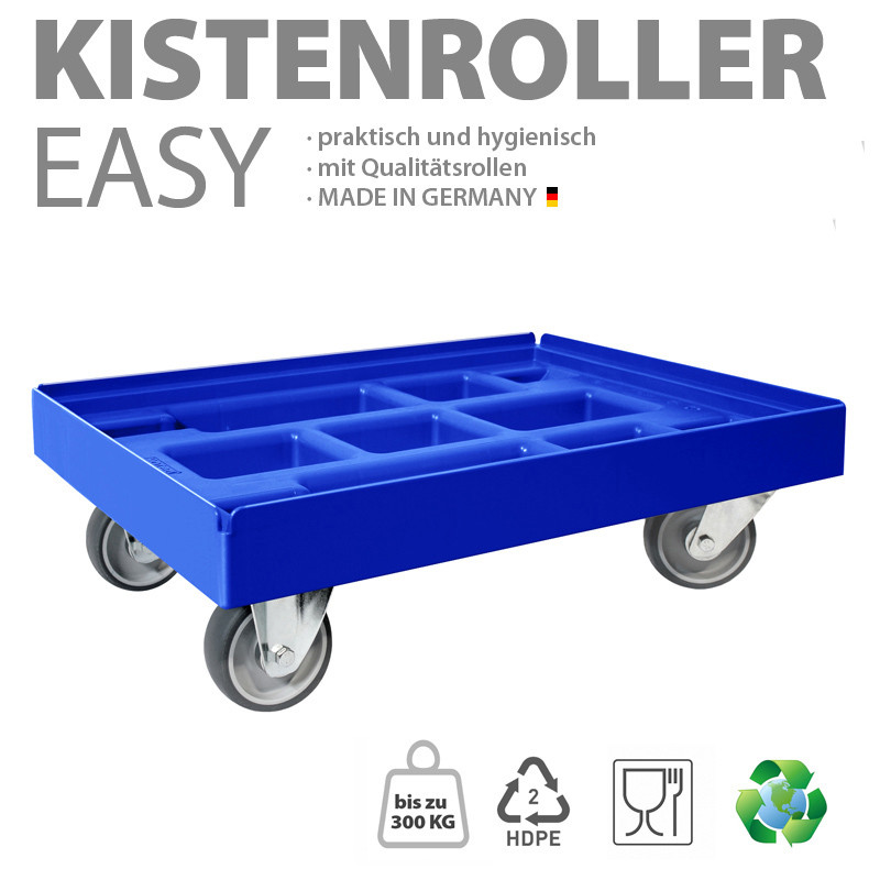 KISTENROLLER EASY 600x400 RAL 5010 enzianblau