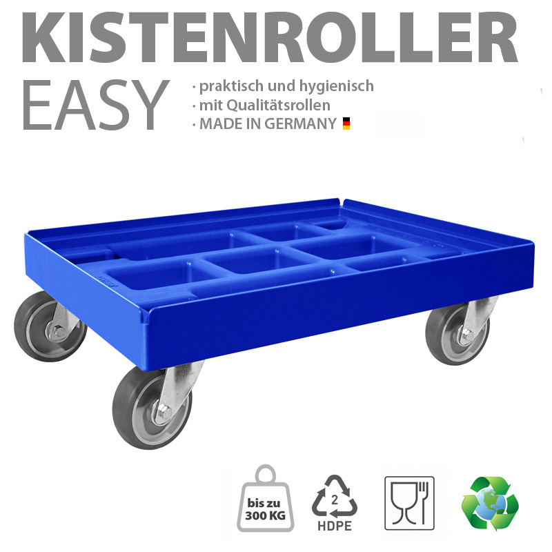 KISTENROLLER EASY 600x400 RAL 5010 enzianblau
