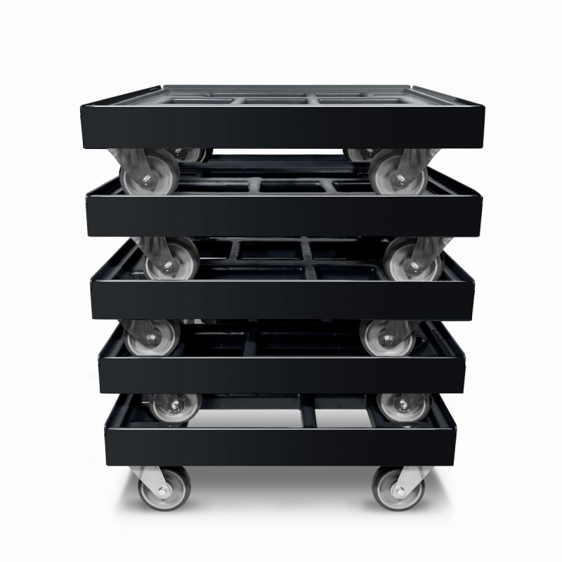 KISTENROLLER EASY 600x400 RAL 9004 schwarz