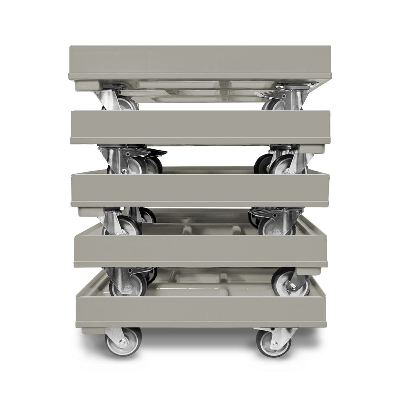 KISTENROLLER PRO 600x400 RAL 7037 grau