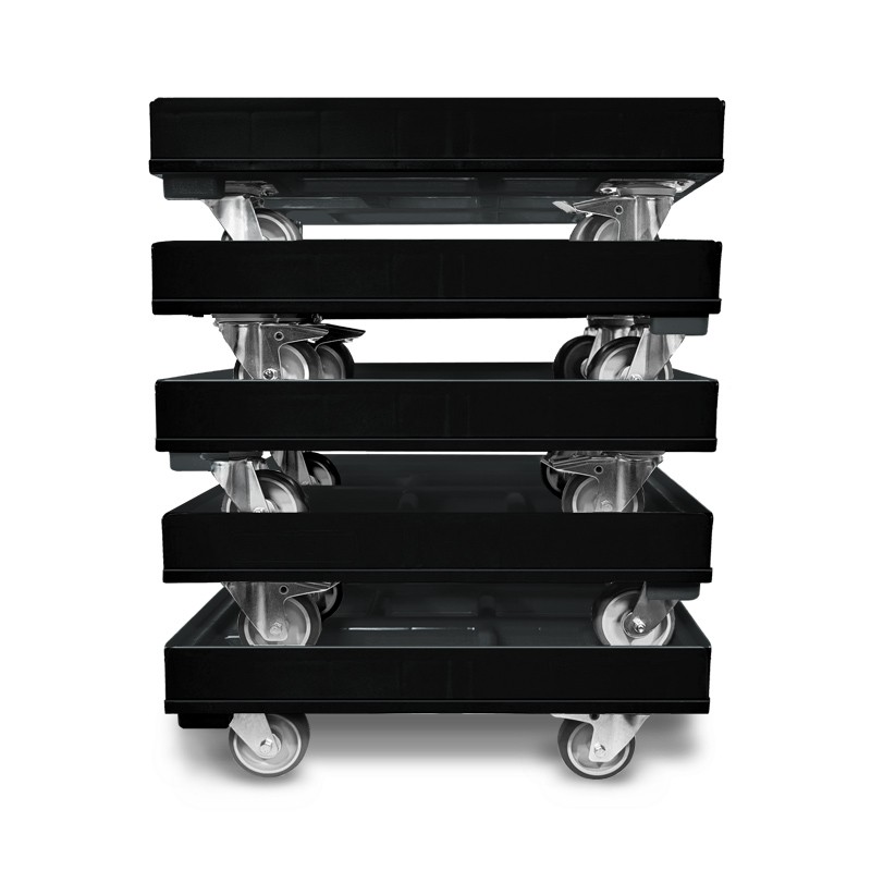 KISTENROLLER PRO 600x400 RAL 9004 schwarz