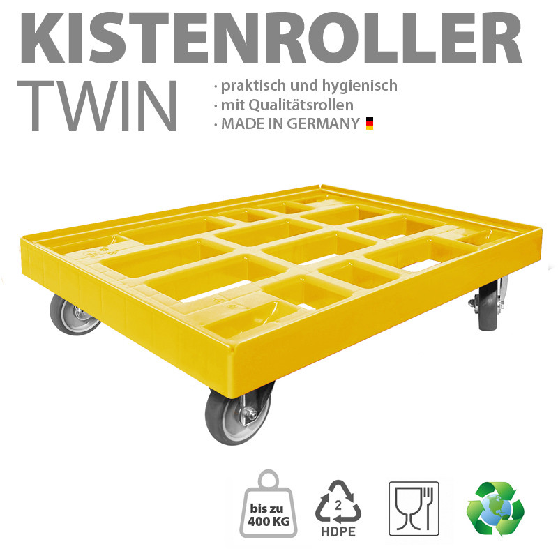 KISTENROLLER TWIN 800x600 RAL 1021 gelb