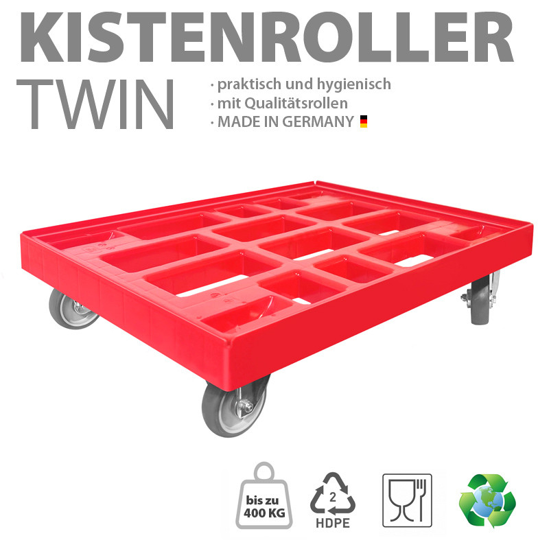 KISTENROLLER TWIN 800x600 RAL 3000 rot