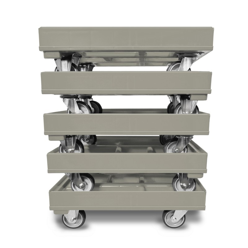 KISTENROLLER PRO 600x400 RAL 7037 grau