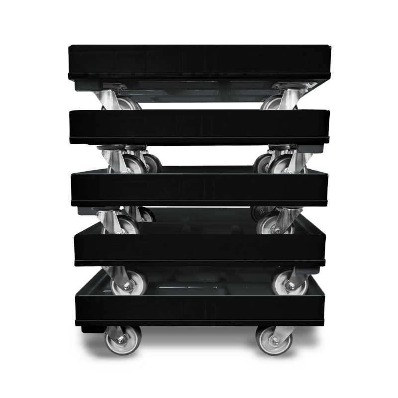 KISTENROLLER PRO 600x400 RAL 9004 schwarz