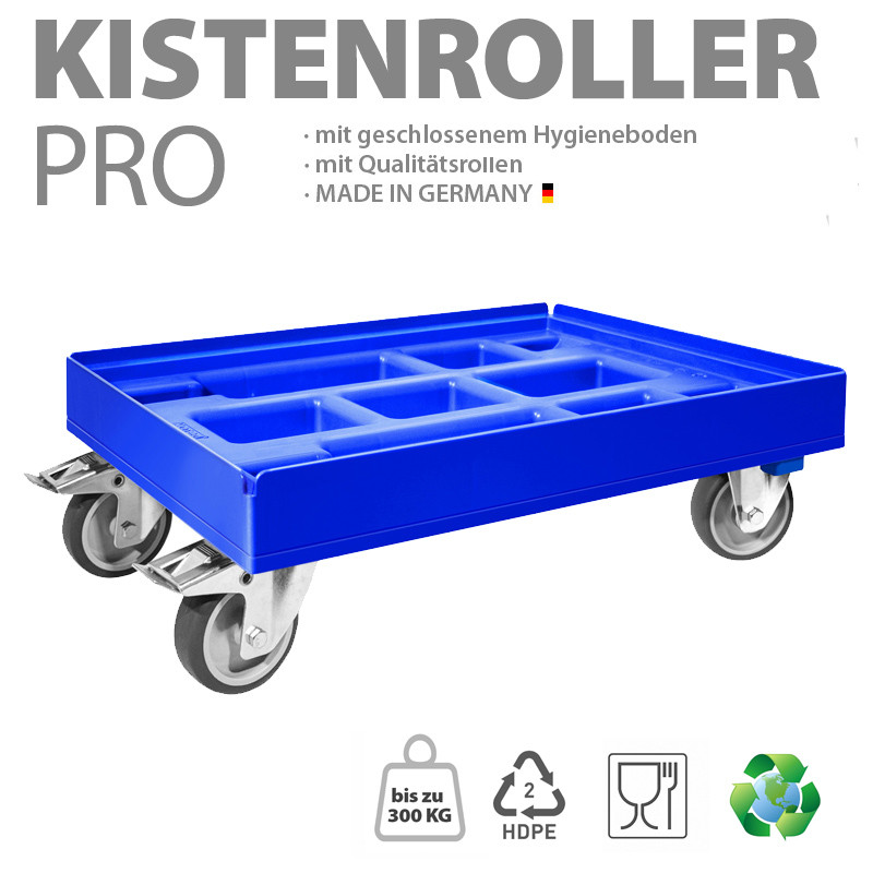 KISTENROLLER PRO 600x400 RAL 5010 enzianblau