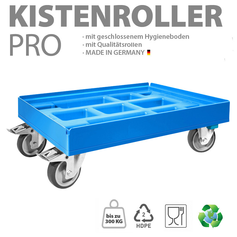 KISTENROLLER PRO 600x400 RAL 5012 lichtblau