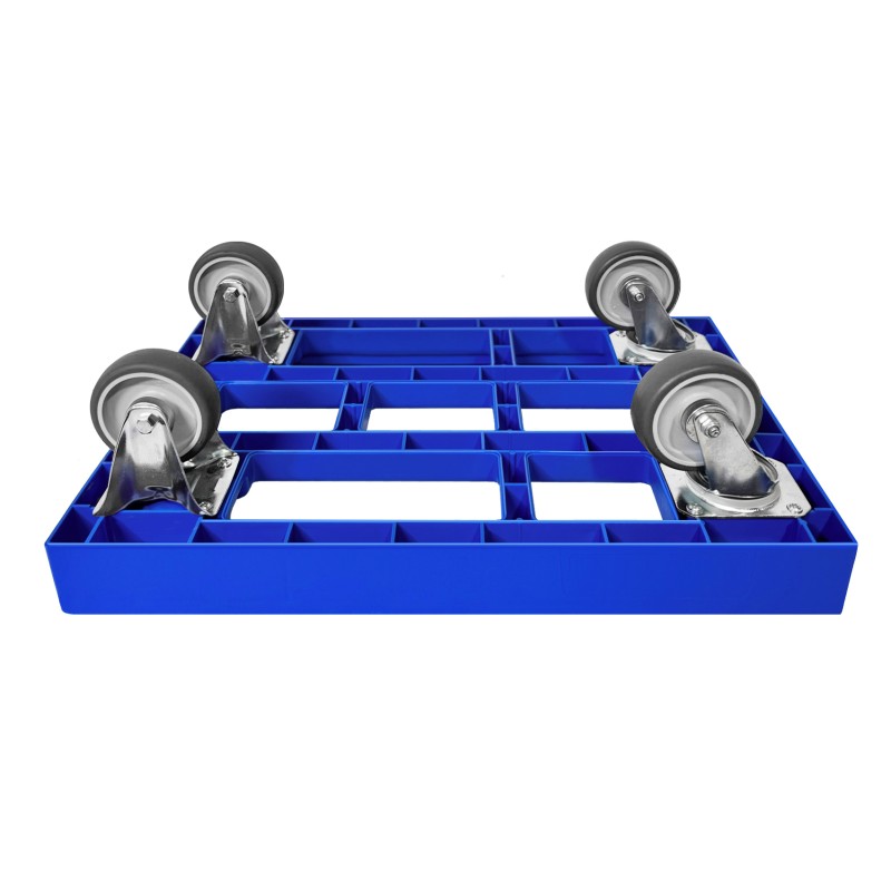 Angebot Kistenroller Enzianblau mit 2 Bock- und 2 Lenkrollen
