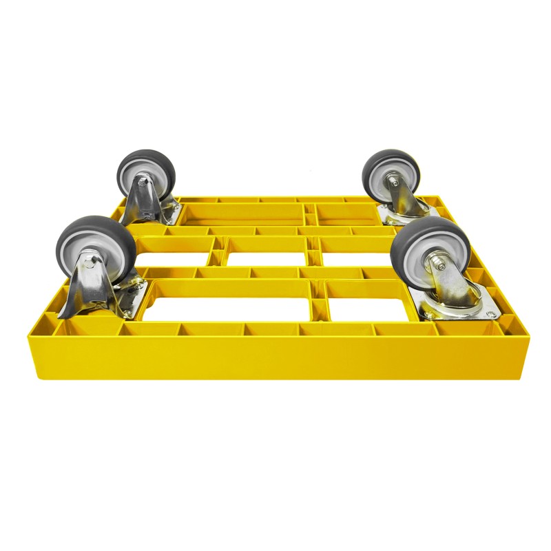 KISTENROLLER EASY 600x400 RAL 1021 gelb