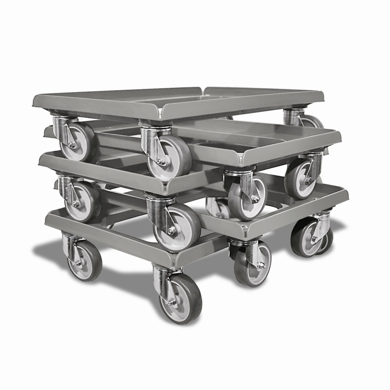 KISTENROLLER LIGHT 600x400 RAL 7037 grau