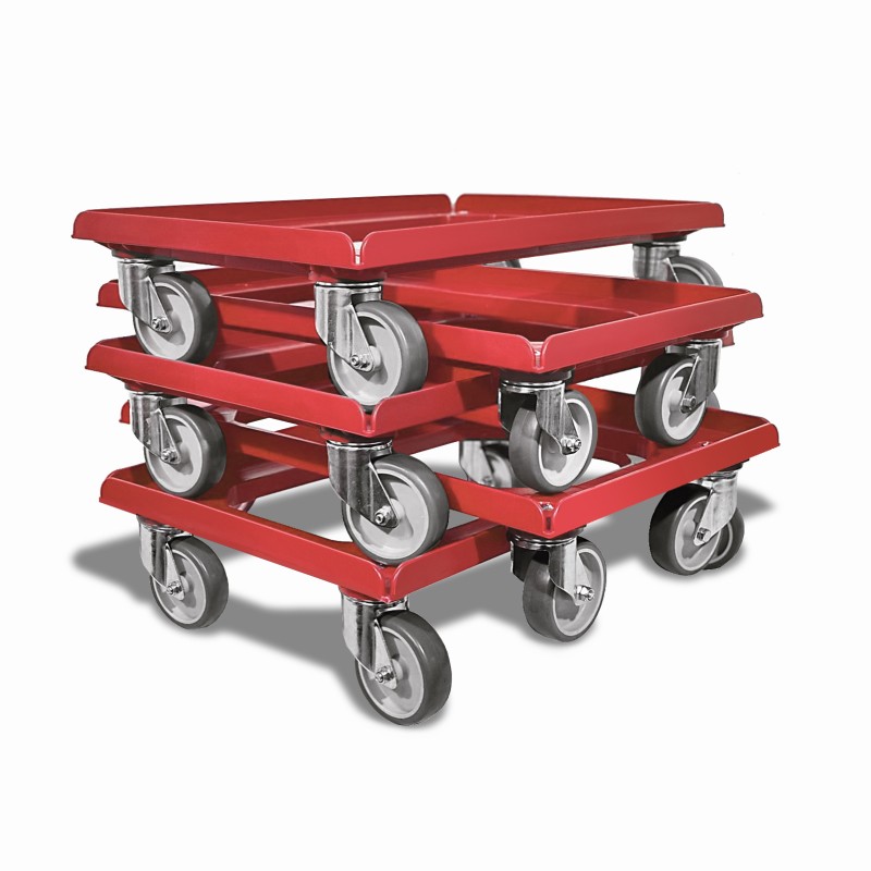 KISTENROLLER LIGHT 600x400 RAL 3000 rot